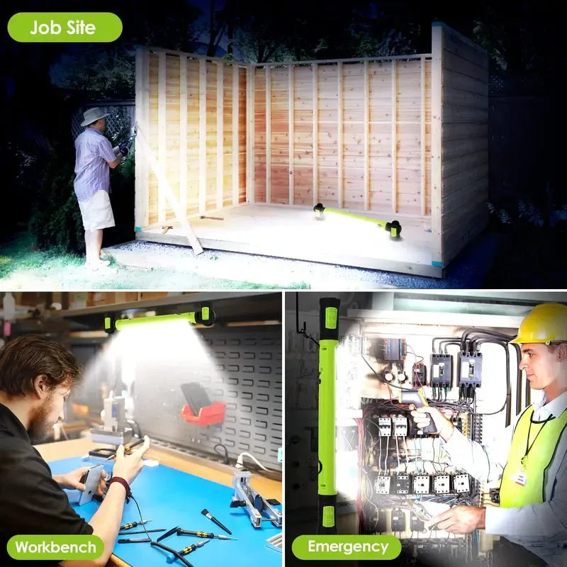 🔥 Red Magnetic LED Work Light, USB Rechargeable 2000mAh, Multi-Use Portable Lamp - 1 Pack 🔦