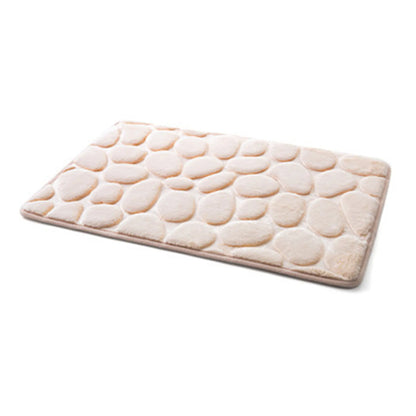 🛁 Cobblestone-Textured Bath Mat – Soft Bathroom Rug, Gray 40×60cm