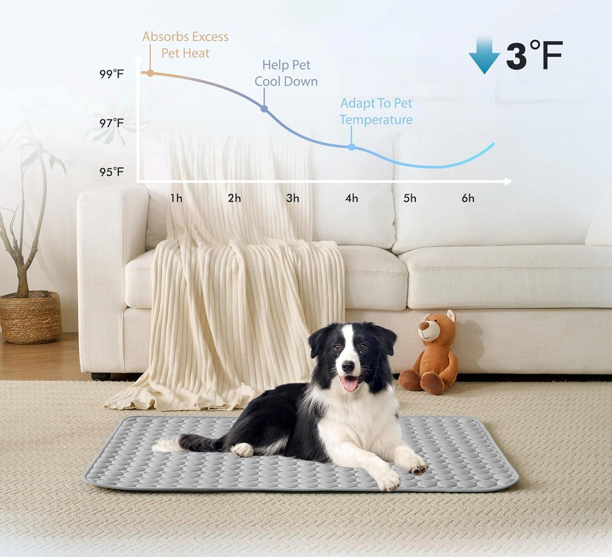 🐶 Cooling Mat for Dogs – Refreshing Pet Pad, Blue XS 40×30cm