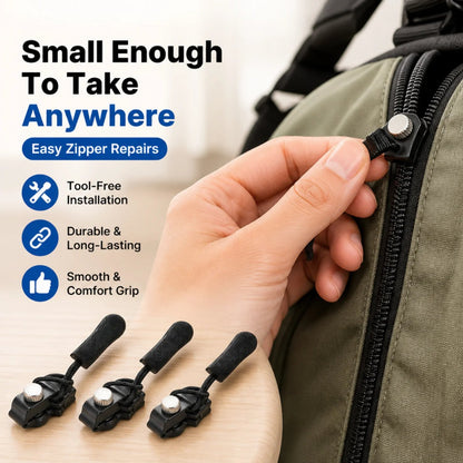 Zip Rescue Kit 🔧 15-Piece Universal Instant Zipper Fix in 3 Sizes