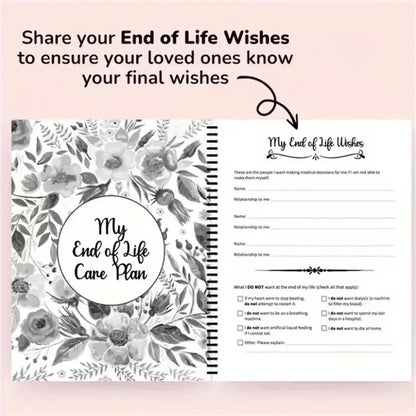 🕊️ Peace of Mind End-of-Life Planner for Final Wishes, Important Details, and Family Guidance