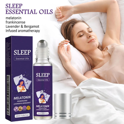 💜Plant Aromatherapy Sleep Roll-On Essential Oil｜Lavender & Bergamot Formula Portable Pre-bed Calming Care Oil🌙