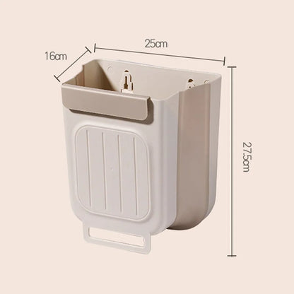🗑️ Hanging Collapsible Trash Can – Space-Saving Bin for Kitchen & Cabinets