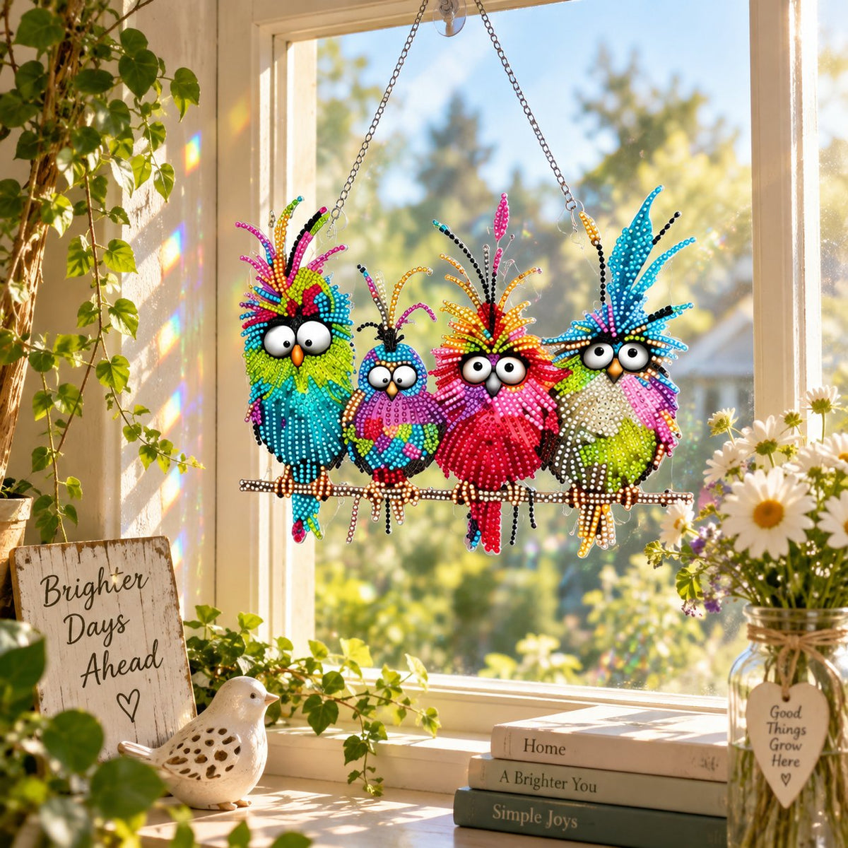 💯🐦✨ Sunny Birds Diamond Art Suncatcher DIY Kit