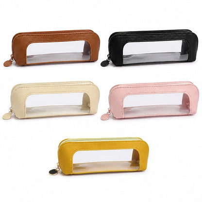 Compact Clear Makeup Bag ✨ – Handy Everyday Cosmetic Storage Pouch