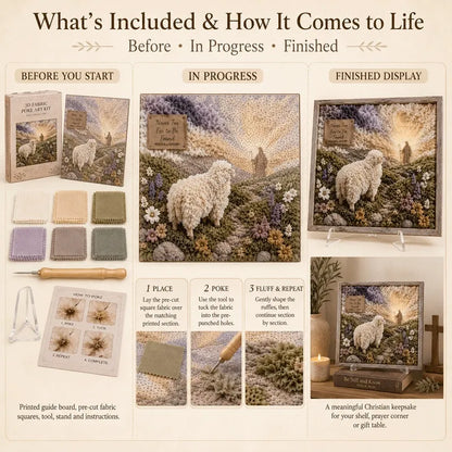 ✝️ Christian 3D Fabric Craft Kit – Faith-Inspired Poke Art Project