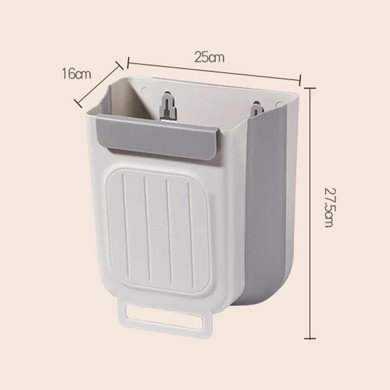 🗑️ Hanging Collapsible Trash Can – Space-Saving Bin for Kitchen & Cabinets