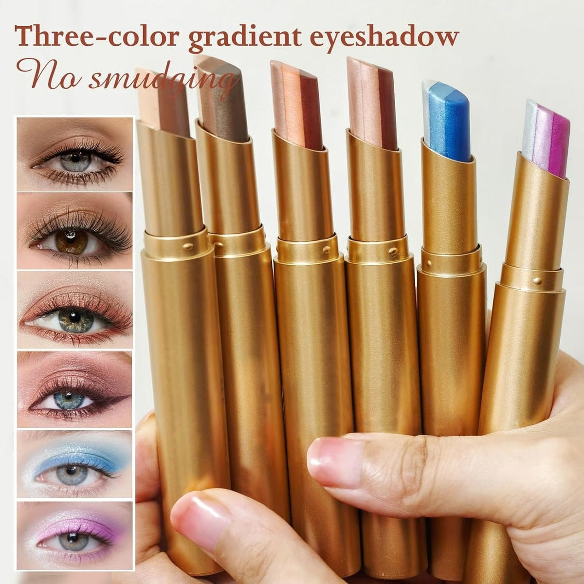 ✨Creamy 3-Color Eyeshadow Stick – Swipe, Blend & Go ✨