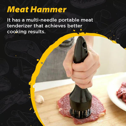 ⏰ Limited-Time Deal | 21-Blade Stainless Steel Meat Tenderizer for Faster Marinating & Easy Cleanup 🥩