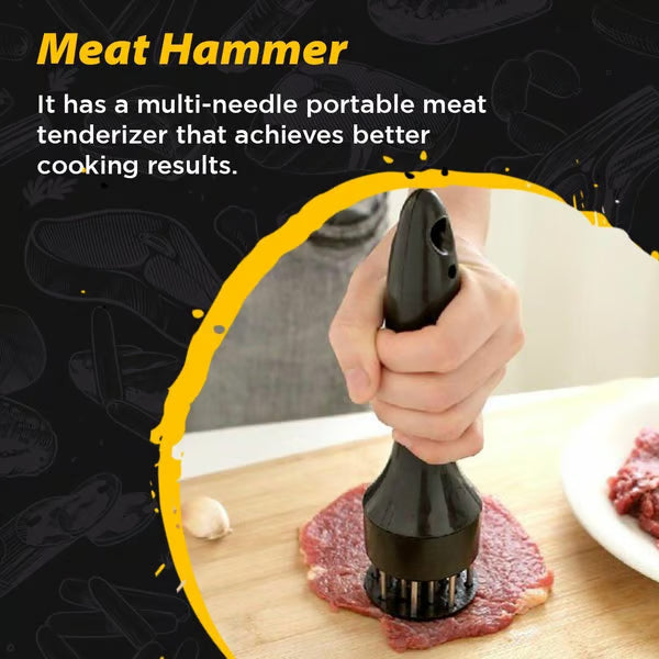⏰ Limited-Time Deal | 21-Blade Stainless Steel Meat Tenderizer for Faster Marinating & Easy Cleanup 🥩