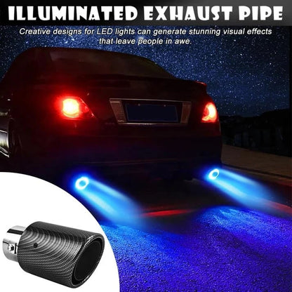 🔴 Universal LED Exhaust Tip Light – Bold Red Rear Glow, Straight Fit