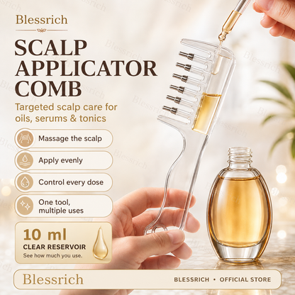 Scalp Serum Distribution Comb 💆‍♀️ – Easy Root Application with Less Mess