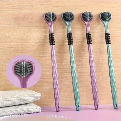 🪥 360° Triple-Sided Toothbrush – Multi-Angle Teeth Cleaning Design