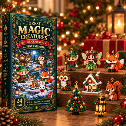 🎄 24-Day Woodland Wonders Advent Calendar ⏳ Build 24 Enchanting Fantasy Creature Ornaments for Your Christmas Tree, Mantel, Wreath and Holiday Decor 🧝‍♀️✨