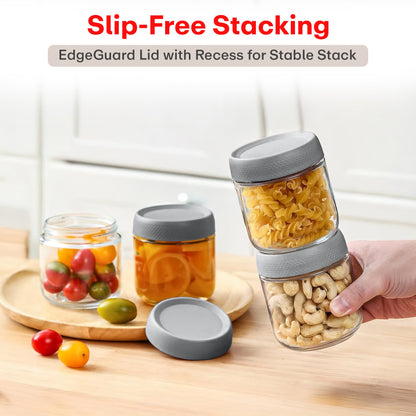 Storage Glass Jar Set Of 6 350 ml