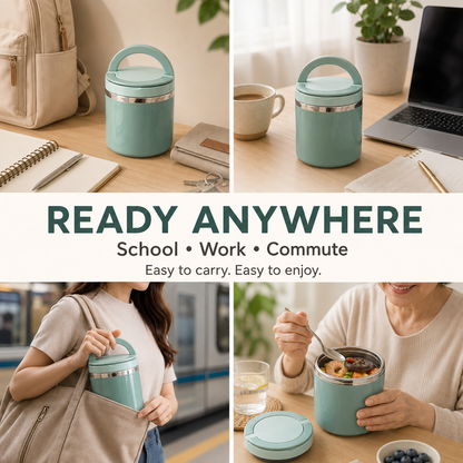Portable Insulated Stainless Steel Lunch Box