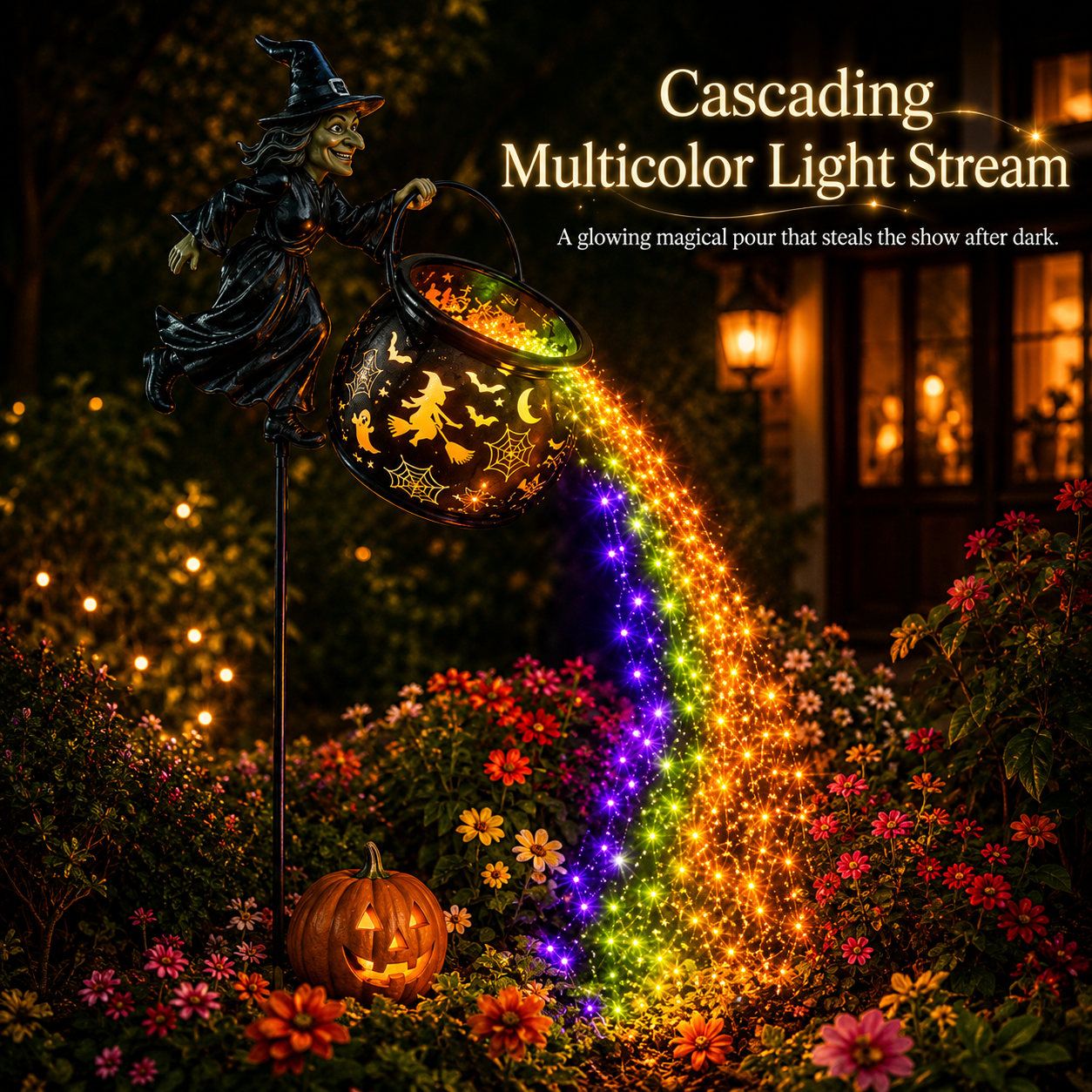 🎁Today 50% OFF🎁Halloween Witch Cauldron Garden Lamp
