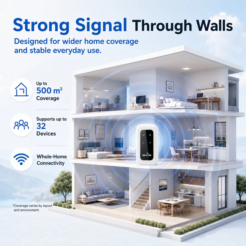 📶 All-Network Pocket WiFi – Ready in Seconds No Setup! No Hassle! Just Connect!🔥[Power on and use, free for life].