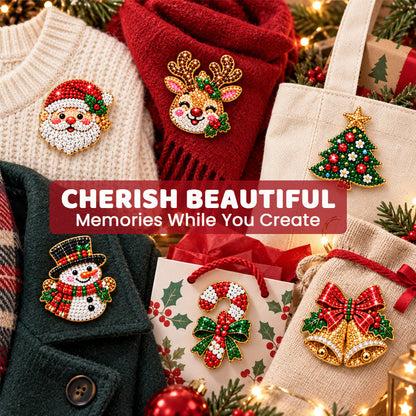 ✨🎄 DIY Holiday Brooch Kit – Create Your Own Sparkling Christmas Jewelry 💎🎁