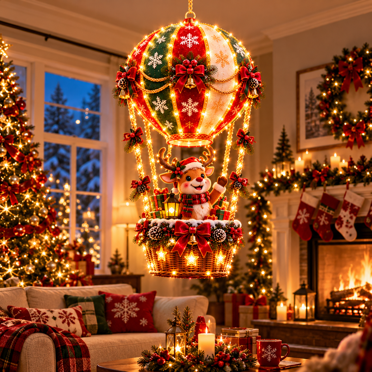 🎄 Ready to Light Up Christmas?! ✨ 2026 Magical Hot Air Balloon Lights – 4 Festive Designs, Endless Holiday Wonder!
