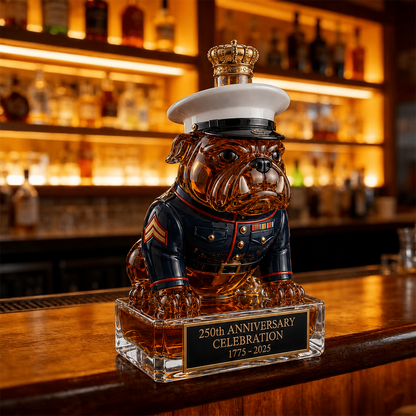 🔥🔥🔥 Limited-Time Offer | 250th Anniversary Military-Inspired Bulldog Whiskey Decanter Set