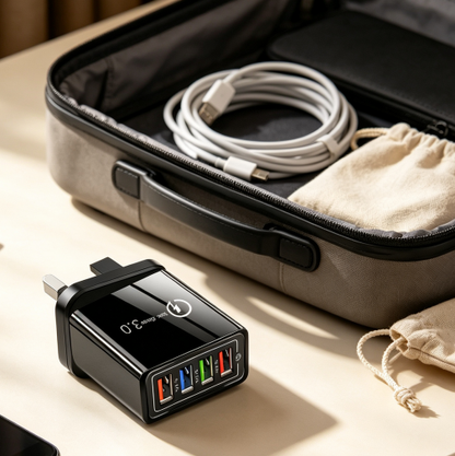 ✨Last Day 50% OFF – The Charger Big Tech Hates | 4-Port Quick Charge 3.0 + AI Performance Boost