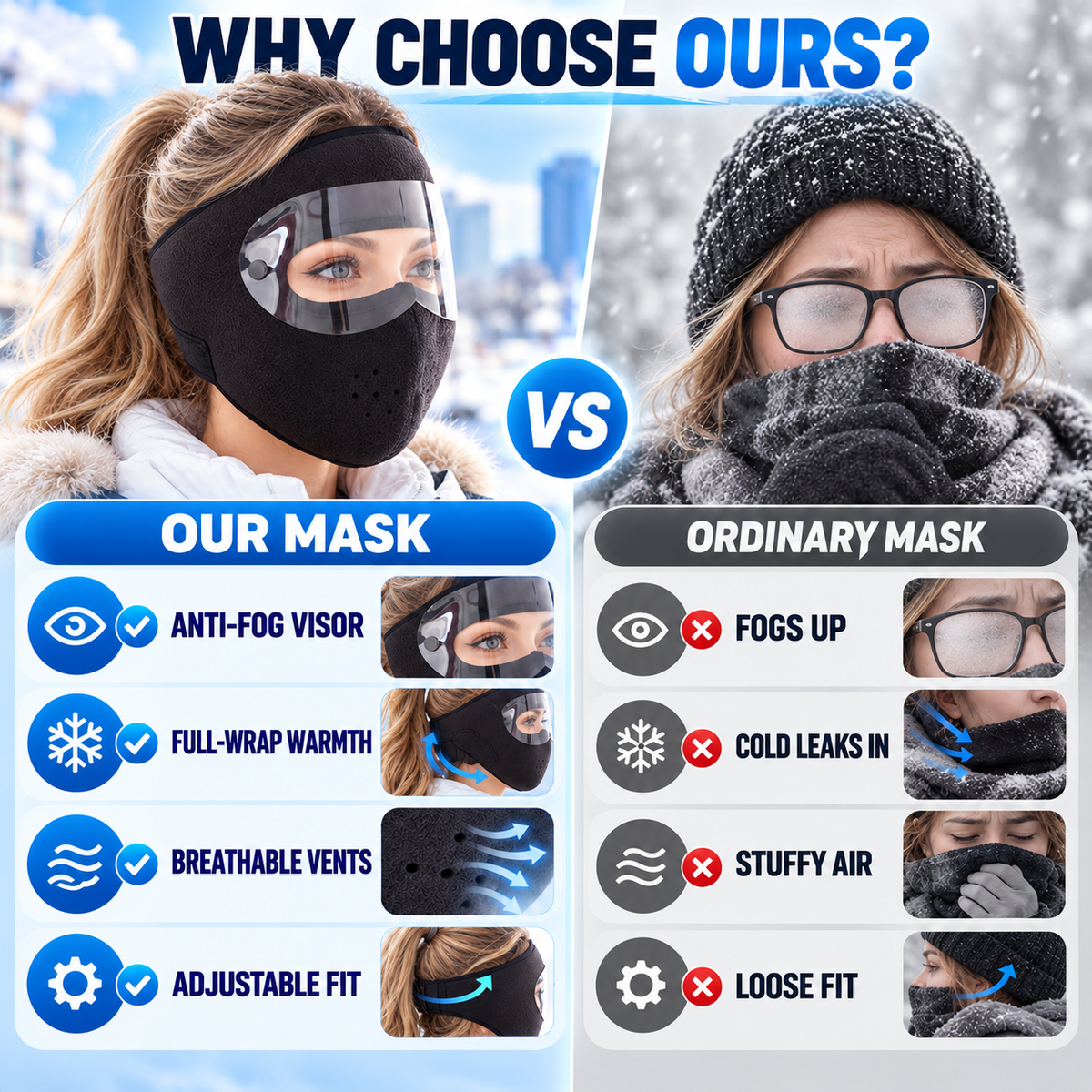 Windproof Fleece Full Face Shield & Anti-Fog Riding Mask 🏍️