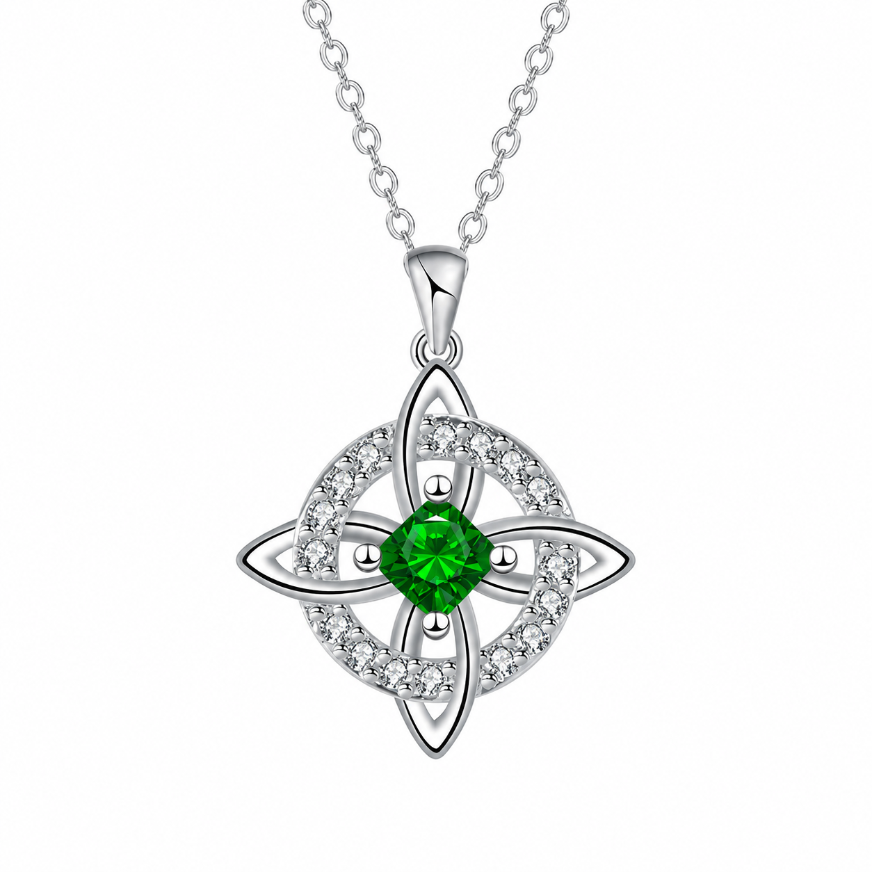 Mystical Birthstone Witches Knot Necklace – Natural Crystal🔮💞Protect Your Loved Ones