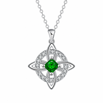 Mystical Birthstone Witches Knot Necklace – Natural Crystal🔮💞Protect Your Loved Ones