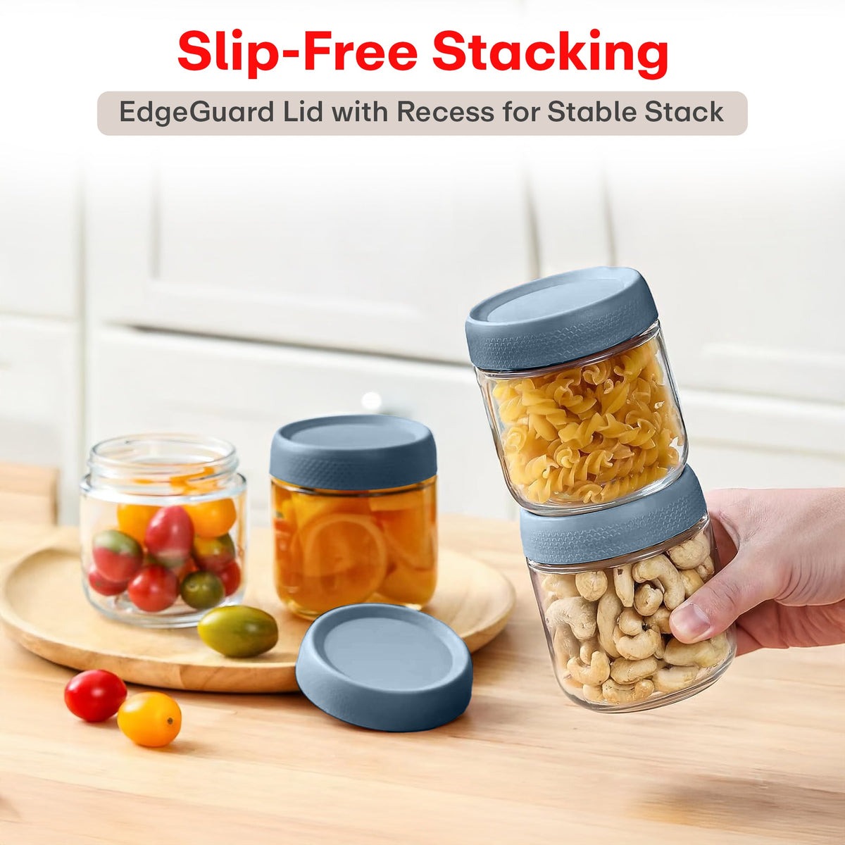 Storage Glass Jar Set Of 6 350 ml
