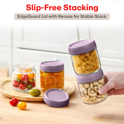 Storage Glass Jar Set Of 6 350 ml