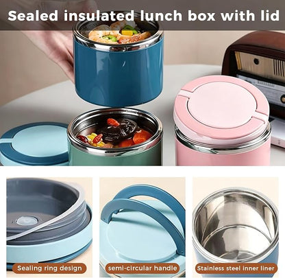 🥗 FreshLock Insulated Stainless Steel Lunch Container – Leakproof, Stackable & Easy to Carry