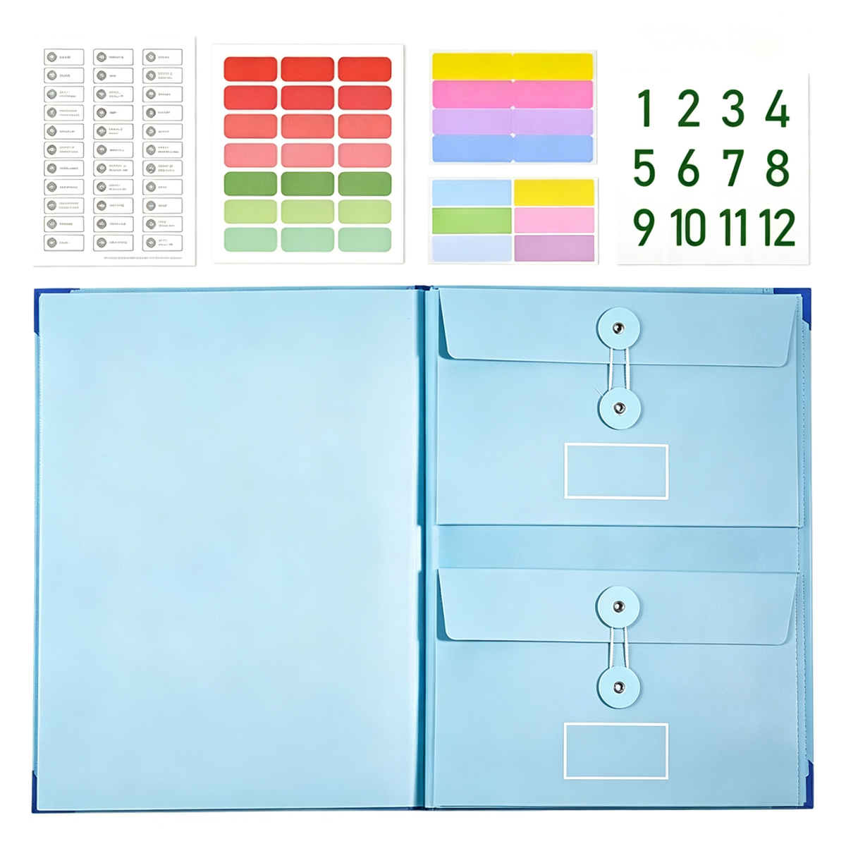 Accordion File Organizer Manila Pocket Document Folder for Passports, Birth Certificates & Important Papers, Office & Home Storage