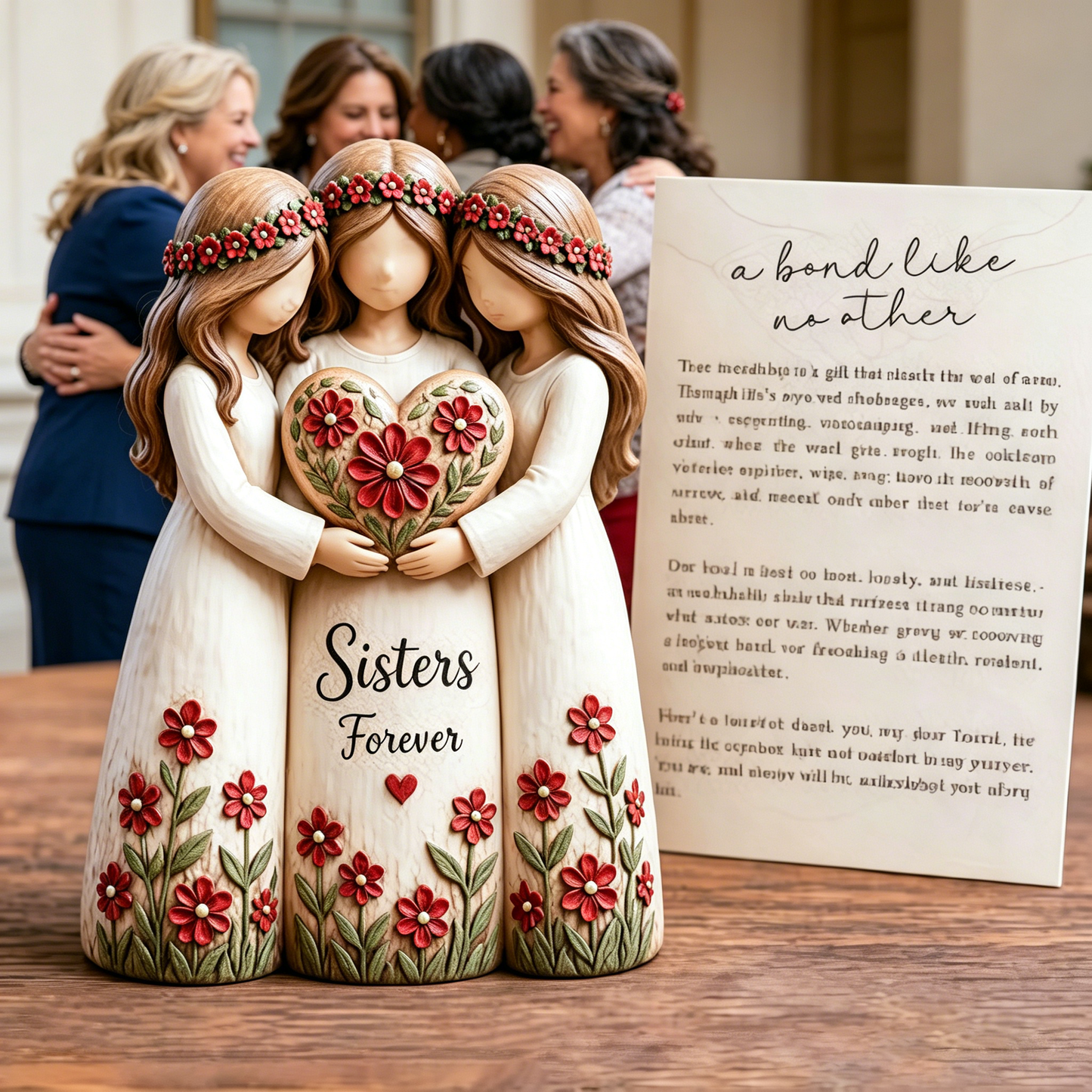 🤦‍♀️Handcrafted "You’re the Sister I Got to Choose" Friendship Figurine | 💗Best Friend Gift