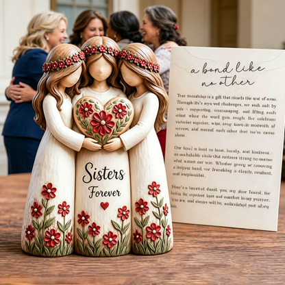 🤦‍♀️Handcrafted "You’re the Sister I Got to Choose" Friendship Figurine | 💗Best Friend Gift