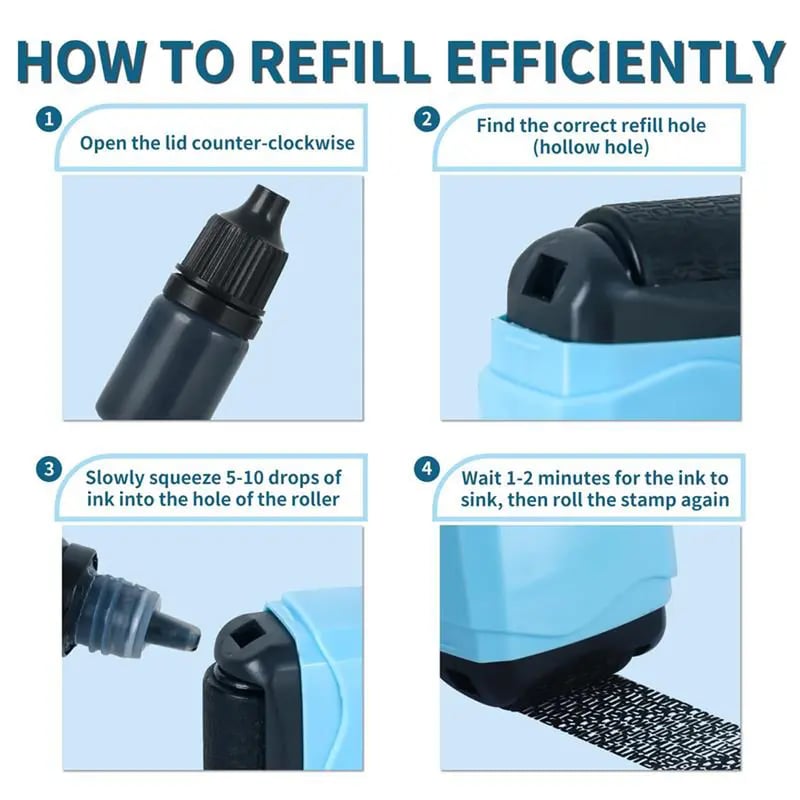 🔒🛡️ Identity Protection Roller Stamp – Hide Personal Information in Seconds