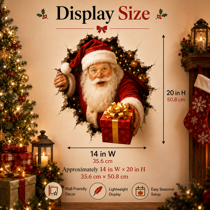 🔥Last Day 50% OFF-19.7'' Christmas Breaking Through the Wall Decal