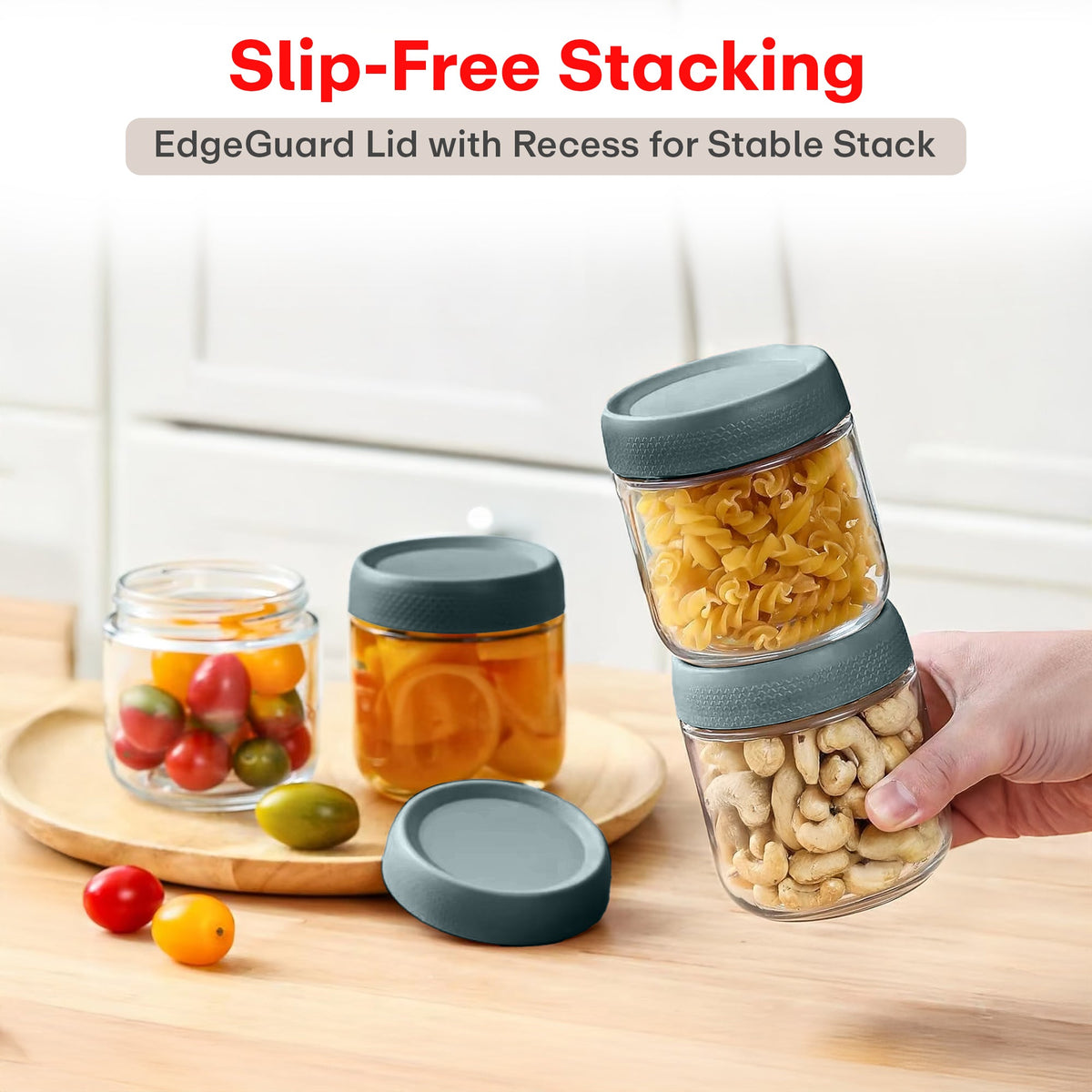 Storage Glass Jar Set Of 6 350 ml