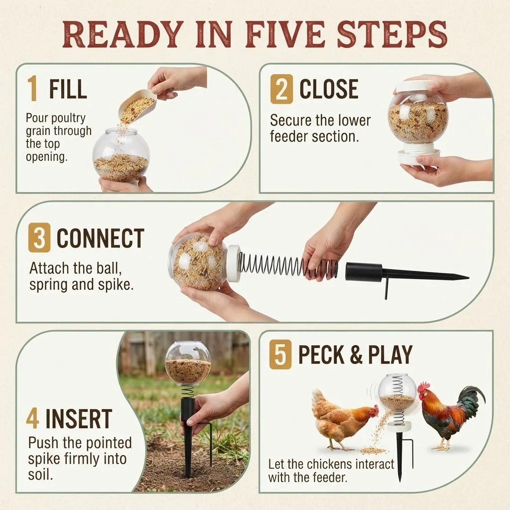 🐔 49% Off Ends Tonight | Peck & Play Hanging Chicken Treat Feeder