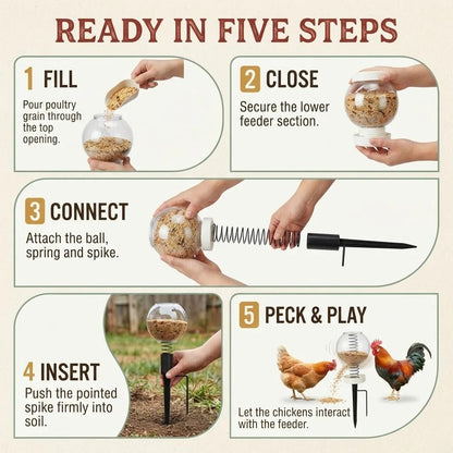 🐔 49% Off Ends Tonight | Peck & Play Hanging Chicken Treat Feeder