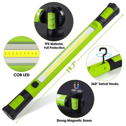 🔥 Red Magnetic LED Work Light, USB Rechargeable 2000mAh, Multi-Use Portable Lamp - 1 Pack 🔦