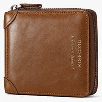 Men’s Calfskin Full-Zip Organizer for Cards, Cash & Daily Essentials 👝