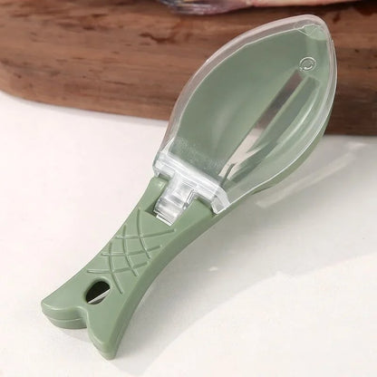 🐟 Mess-Free Fish Scaler – Handy Scale Remover with Collection Lid