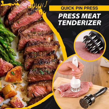 ⏰ Limited-Time Deal | 21-Blade Stainless Steel Meat Tenderizer for Faster Marinating & Easy Cleanup 🥩