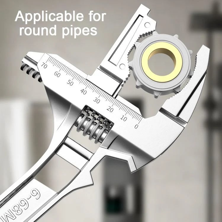 Reversible Plumbing Wrench 🔧 – Wide 6–68mm Jaw for Tight Sink Spaces