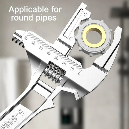 Reversible Plumbing Wrench 🔧 – Wide 6–68mm Jaw for Tight Sink Spaces