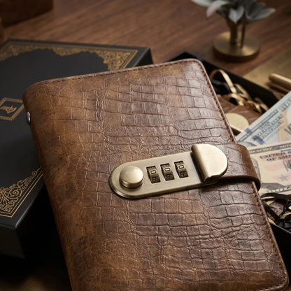 🔒 Lockable Savings Notebook – Cash Organizer for Savings Goals