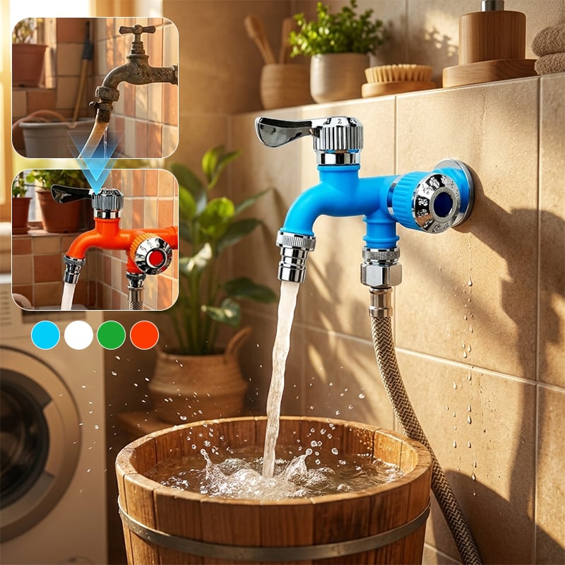 Dual Outlet Washing Machine Faucet