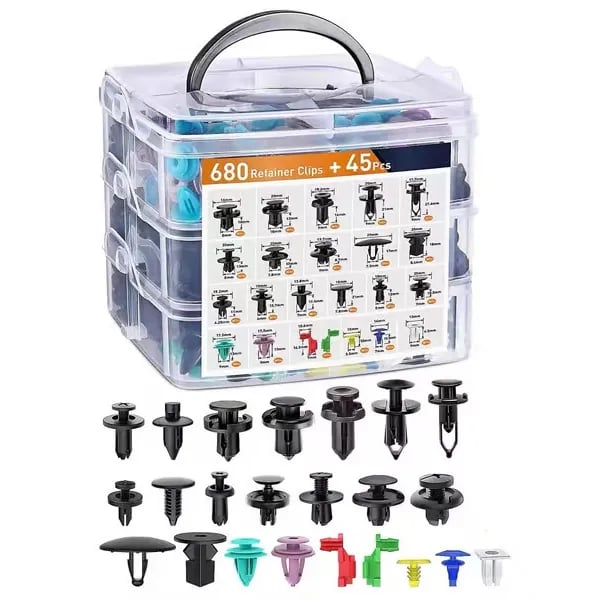 💯680Pcs Car Retainer Clips & Fastener Remover