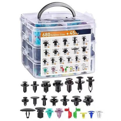 💯680Pcs Car Retainer Clips & Fastener Remover
